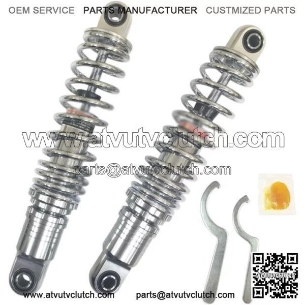 DS 12" Ride-Height Adjustable Shocks Heavy Duty Chrome #187122 Harley Davidson