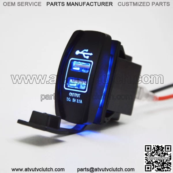 OUTPUT 5V 3.1A USB Power Charger+"INTERIOR LIGHT" UTV Dash Rocker Toggle Switch For: More than one vehicle - Image 3