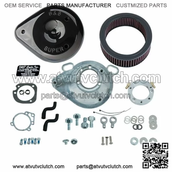 Cycle Black Tear Drop Cover Air Cleaner Filter Kit Harley 99-2017 Big Twin (For: Harley-Davidson)