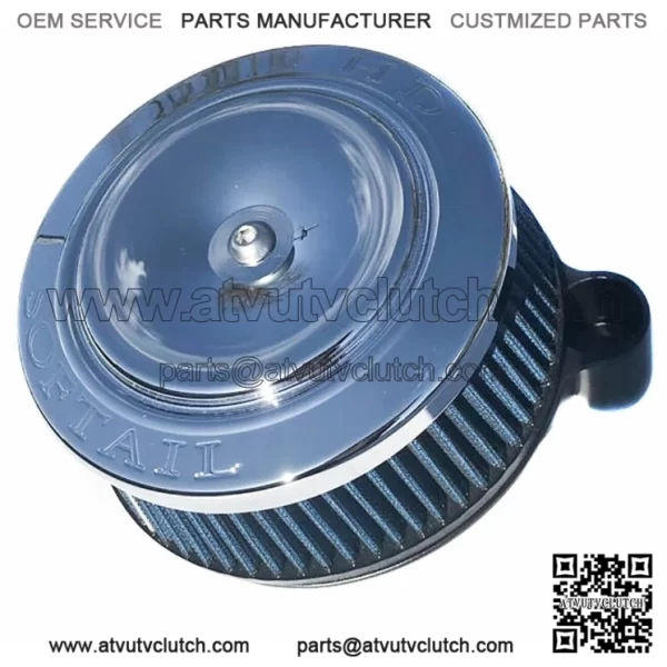 Black Sucker High Flow Air Cleaner Intake Filter Chrome SOFTAIL Cover Kit Harley (For: Harley-Davidson)