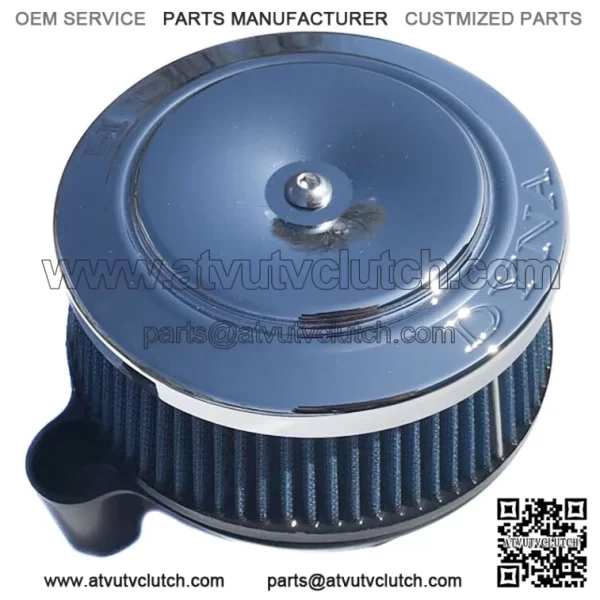 Black Sucker High Flow Air Cleaner Intake Filter Chrome DYNA Cover Kit Harley (For: Harley-Davidson)
