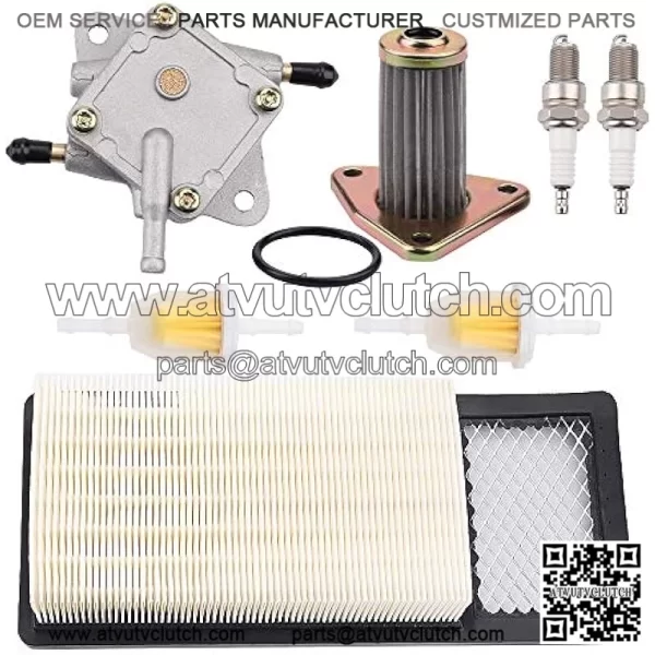 72368G01 Air Filter w 26591G01 Oil Filter 72021-G01 Fuel Pump Replacement for EZGO TXT Medalist 4 Cycle 295cc 350cc Golf Cart with 72084-G01 Fuel Filter Spark Plug