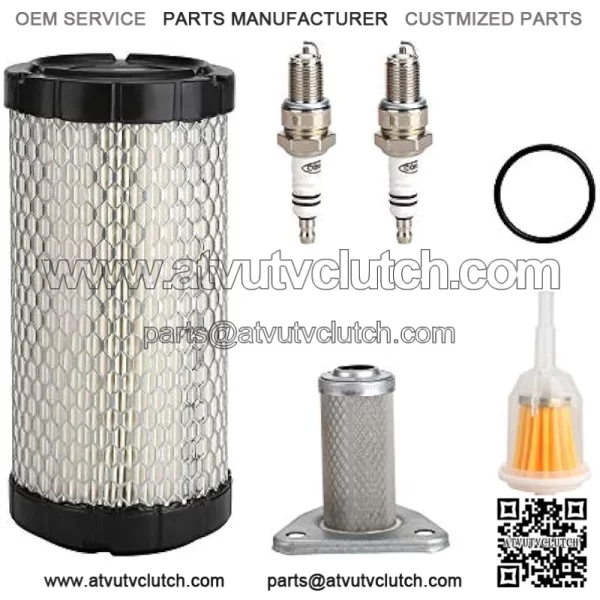 Golf Cart Tune Up Kit for EZGO TXT 2005-2009 w/MCI Motor, EZGO RXV 2008-up w/Robbins Engine, EZGO ST350 Workhorse 1996-up Gas Vehicles, Air Filter Oil Filter Fuel Filter Spark Plug