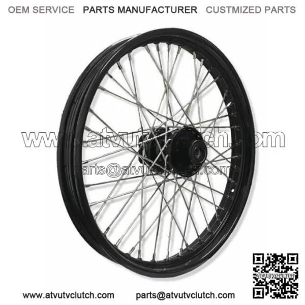 Front 21" x 2.15" 40 Spoke Black Rim Hub Wheel Harley Wide Glide Softail 84-1999 (For: Harley-Davidson)