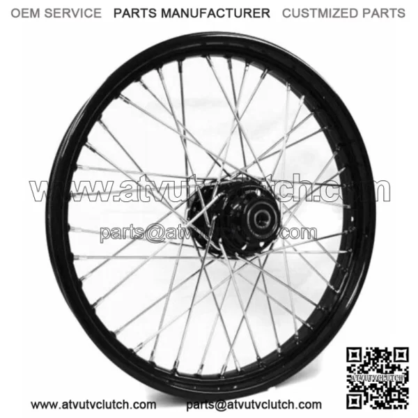 Front 21 x 2.15 40 Spoke Black Rim Hub Wheel Harley Wide Glide Softail Dyna 41mm (For: Harley-Davidson)