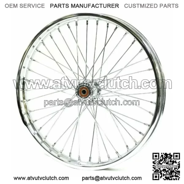 Chrome Spool 21" x 1.85" 40 Spoke Front Flat Rim Wheel Harley Chopper Bobber XL (For: Harley-Davidson)