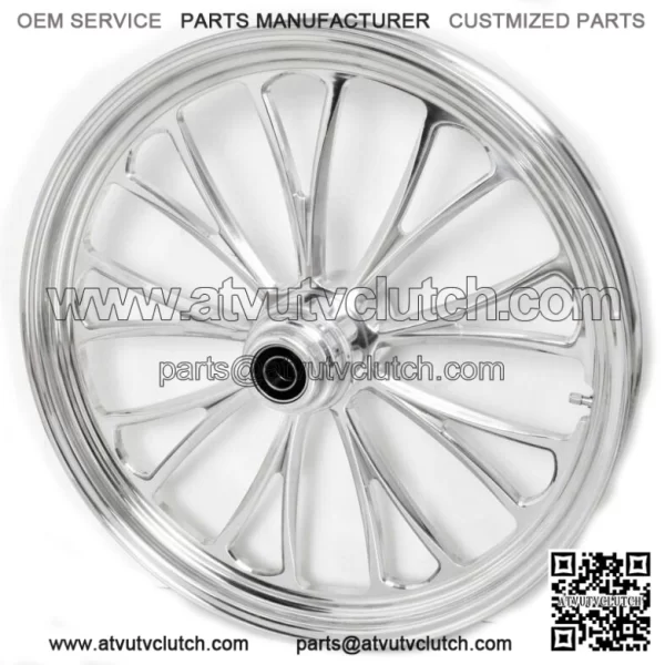 Polished Manhattan 26" 3.5 Billet Front Wheel Rim Single Disc Harley Softail 08+ (For: Harley-Davidson)