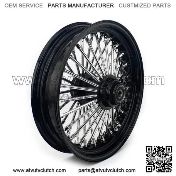 Spoke Tubeless Black Front Single Disc Wheel for Harley