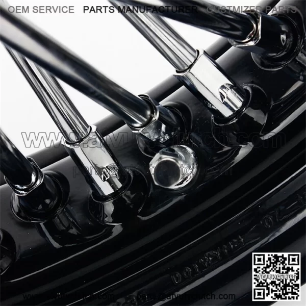 Spoke Tubeless Black Front Single Disc Wheel for Harley - Image 4