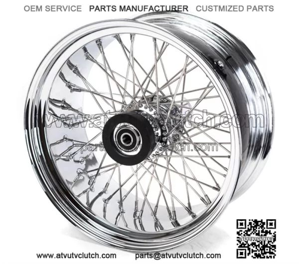 18 Inch Wide Chrome Rear Wheel Sets For Harley - Image 2