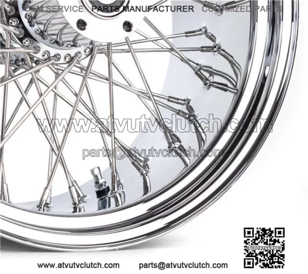 18 Inch Wide Chrome Rear Wheel Sets For Harley - Image 3