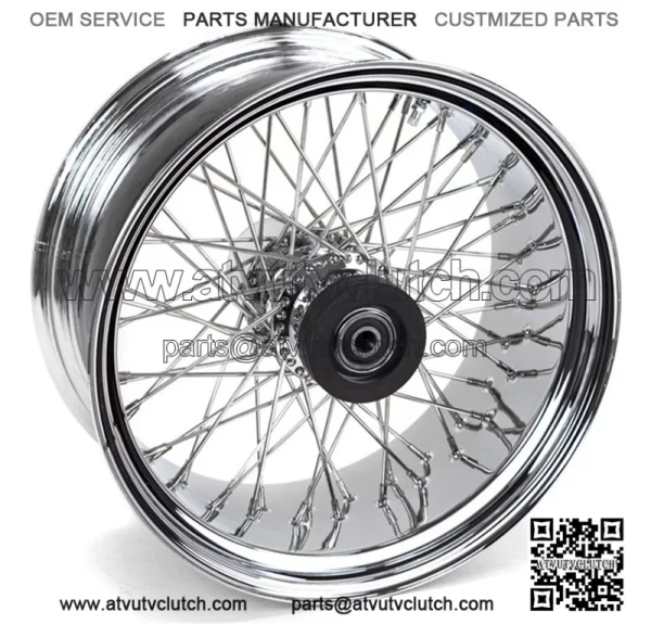 18 Inch Wide Chrome Rear Wheel Sets For Harley - Image 4