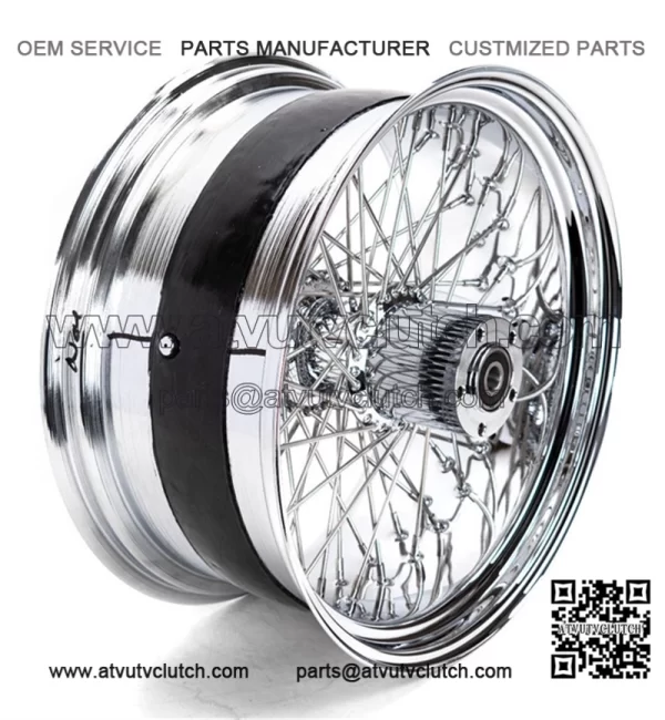18 Inch Wide Chrome Rear Wheel Sets For Harley - Image 5