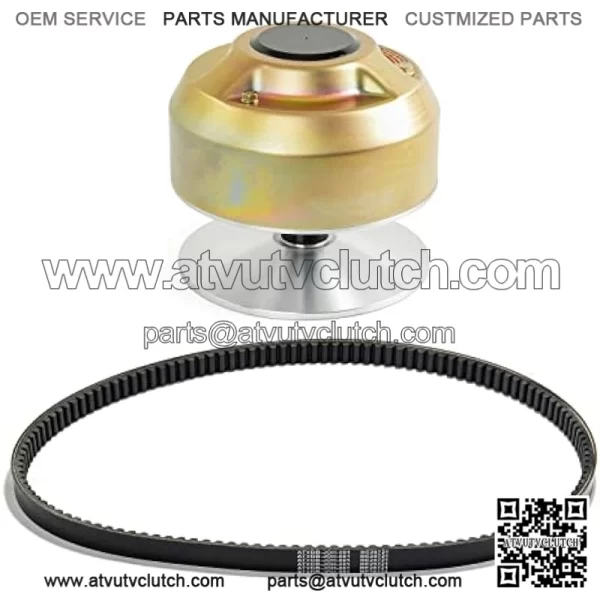 Primary Drive Clutch with Belt for John Deere 4X2 Gators, 1200A Bunker and Field Vehicle, Replaces AM140985 (AM128794), RE28721