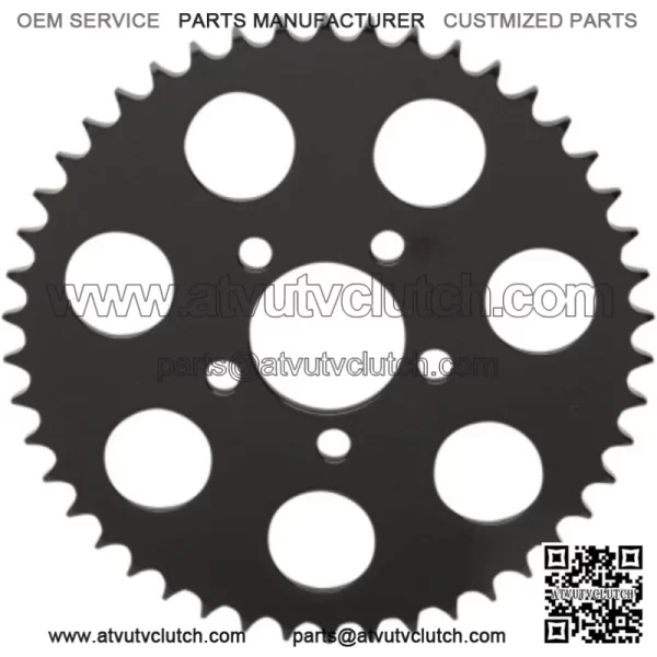 Drag Specialties Black 46 Tooth Flat Rear Wheel Sprocket Harley Big Twin 00-17 (For: Harley-Davidson)