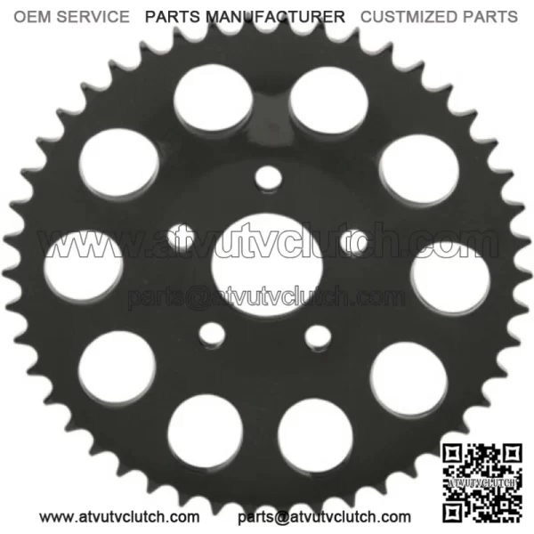 Drag Specialties Black 46 Tooth Dished Rear Wheel Sprocket Harley Big Twin Evo (For: Harley-Davidson)