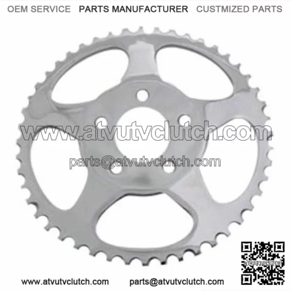 Chrome Dished Star 48 Tooth Rear Sprocket Chain 9.8 mm Offset 73-99 Harley (For: Harley-Davidson)