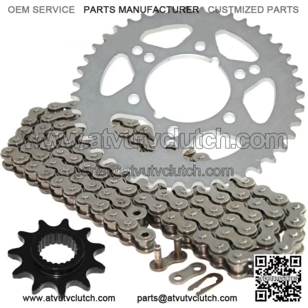 Drive Chain & Sprockets Kit for Polaris Trail Boss 250 1985 1986 1987 1988 1989 (For: Polaris)