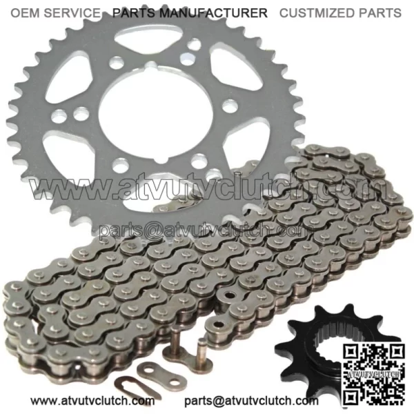 Drive Chain & Sprockets Kit for Polaris Trail Boss 250 1991 1992 1993 (For: Polaris)