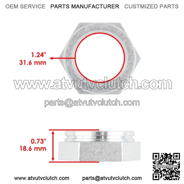 Rear Axle Nut Fits Polaris 7547196 Rear Axle Nut - Image 2