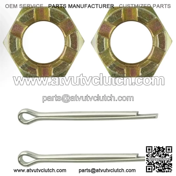 1x Castle Rear Wheel Axle Hub Nut w/ Cotter Pin For Polaris Sportsman 500 HO 11 - Image 4