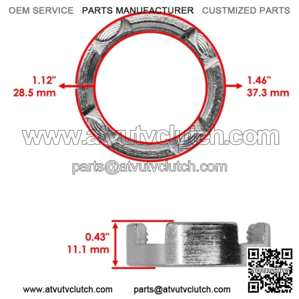 90355-469-000 Swing Arm Pivot Lock Nut For Honda TRX250X 09 2011-2014 2016-2023 - Image 3