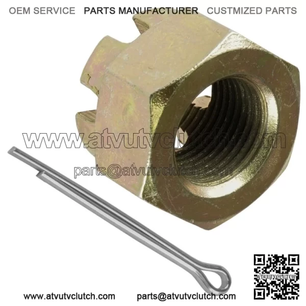 Rear Axle Castle Nut w/ Pin for Polaris Trail Blazer 250 1990-06 / 330 2008-2013 - Image 3