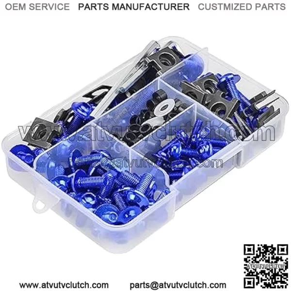 177 Pcs Motorcycle Fairing Bolt Kit, Colorful Fasteners Bolts Nut Clips Set, M5 M6 Aluminum Motorcycle Windscreen Screws, Fixing Sportbike Bolts Fairing for Most Motorcycle