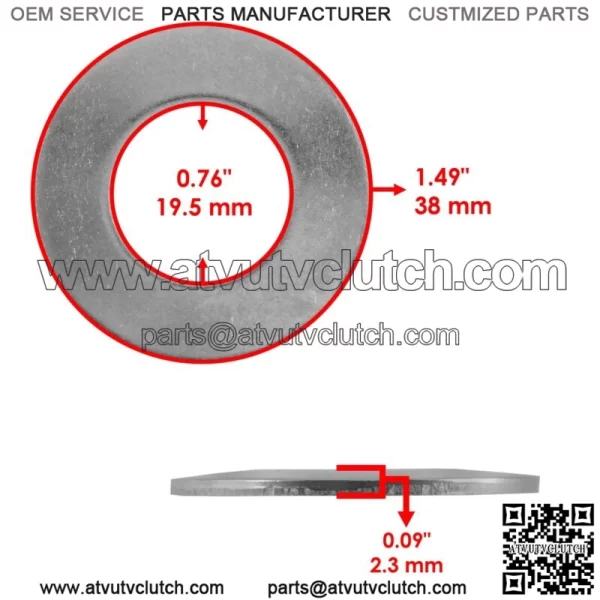 Rear Axle Castle Nut w/ Cone Washer & Cotter Pin For Polaris Ranger 570 2014 For: Polaris Sportsman 570 - Image 3