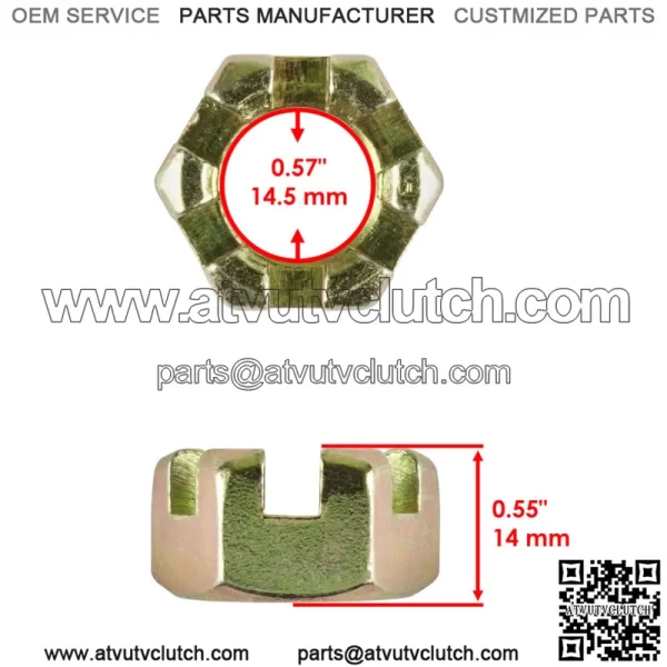 Front Axle Castle Nut For Polaris Sportsman 700 2002 2003 2004 2005 2006 2007 For: Polaris Sportsman 570 - Image 2