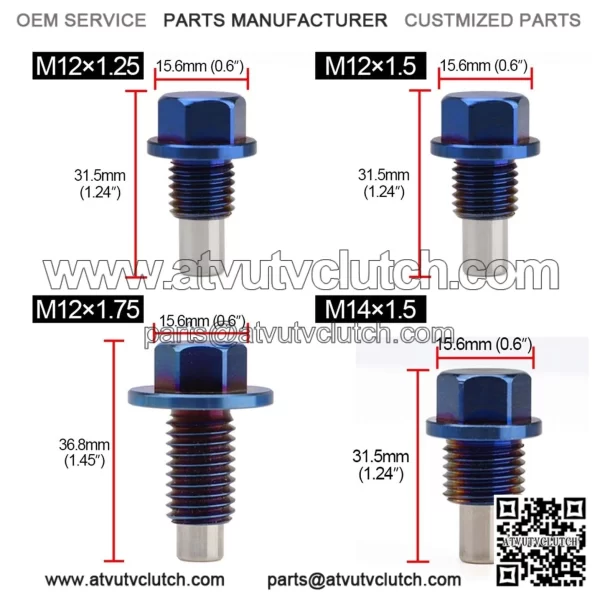 Titanium alloy oil pan screw M12*1.75 - Image 2