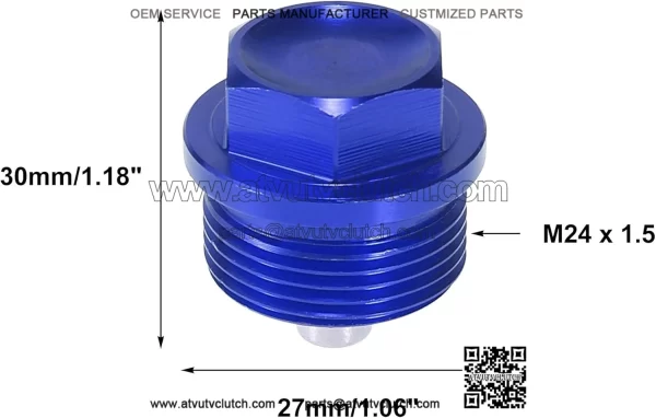 Titanium alloy oil pan screw M24*1.5 - Image 2