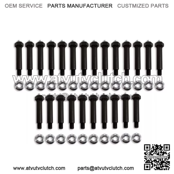 Greaseable Spring Steel Plate Bolts 3" 24 Pack