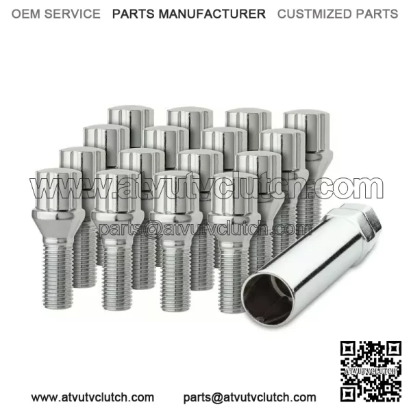 Titanium alloy straight hexagonal cone mouth anti-theft German bolt M14*1.5 28mm