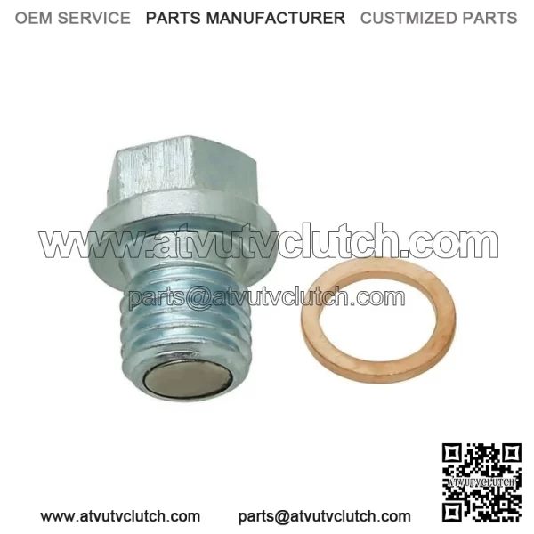 Magnetic Oil Drain Plug Bolt Kit For Honda TRX 70 90 125 200 250 350 400 420 (For: More than one vehicle) - Image 2