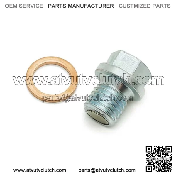 Magnetic Oil Drain Plug Bolt Kit For Honda TRX 70 90 125 200 250 350 400 420 (For: More than one vehicle) - Image 3
