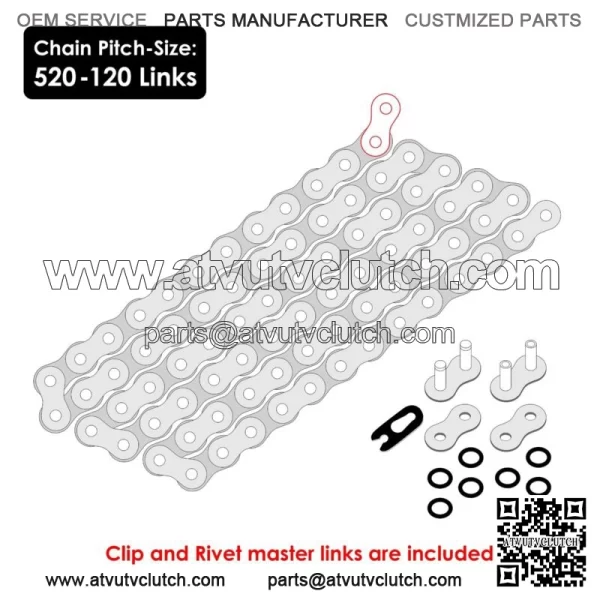 Red O-Ring Drive Chain & Sprockets for Yamaha Raptor 700 YFM700R 2006-2016 (For: Yamaha Raptor 700) - Image 2