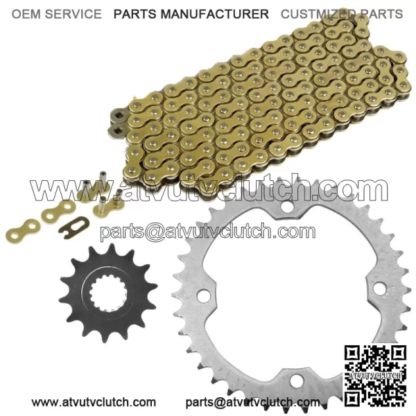 Drive Chain & Sprockets Kit for Yamaha Raptor 700 YFM700R 2006 2007 2008-2016 (For: Yamaha Raptor 700)