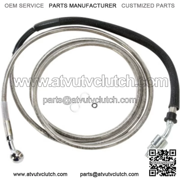 80 1/8" Stainless +10 Extended Hydraulic Clutch Cable Harley Touring 13-16 CVO (For: Harley-Davidson)