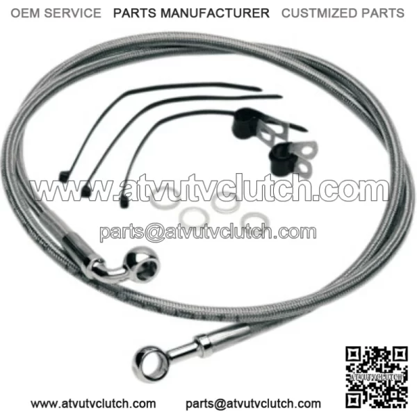 46 7/8" Stock Braided Stainless Brake Upper Line Kit Harley Dyna 84-05 Softail (For: Harley-Davidson)