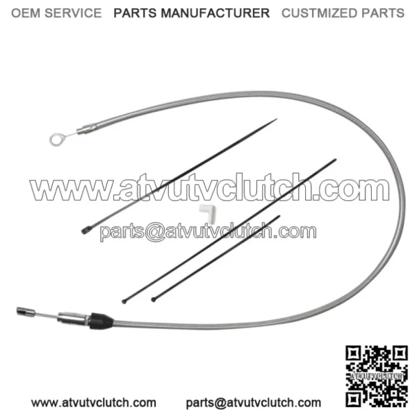 Drag Specialties Upper Clutch Cable Stainless 48" Harley Softail Touring 18+ M-8 (For: Harley-Davidson)