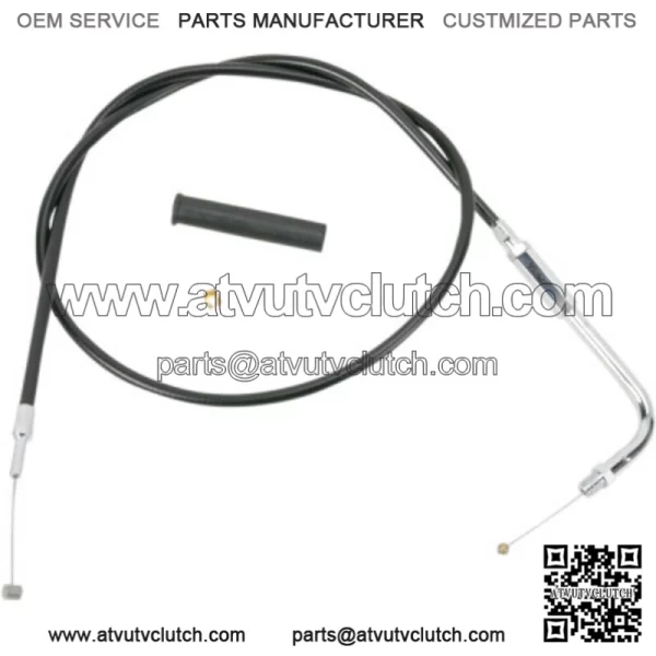 Black Vinyl 33 3/4 Throttle Cable 90 Degree 3.75 Travel Harley 81-89 Big Twin XL (For: Harley-Davidson)