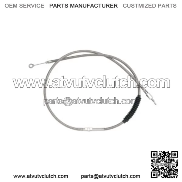 High-Efficiency 62 11/16" Braided Stainless Clutch Cable 38607-87 Harley Softail (For: Harley-Davidson)