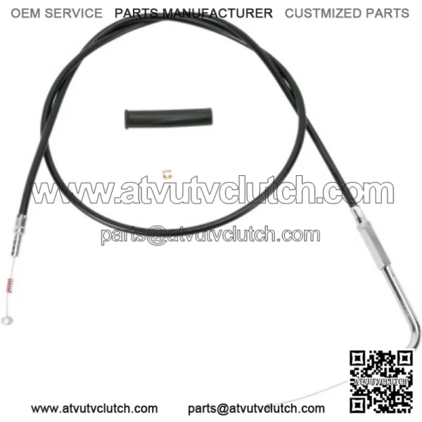 Black Vinyl Idle Cable 48 1/2" 90 Degree 4 3/4" Travel Harley 96-17 Big Twin Cam (For: Harley-Davidson)