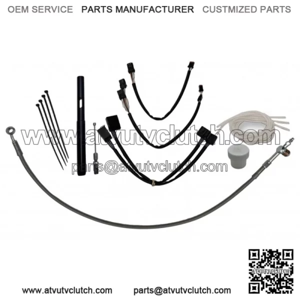 Fat Baggers Inc. EZ Install 14" Chrome Handlebar Cable Kit Harley FLHRS 21-22 (For: Harley-Davidson)