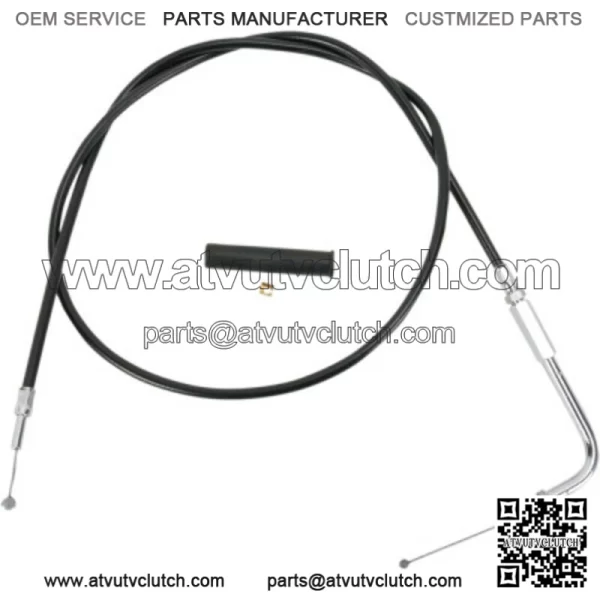 Black Vinyl Throttle Cable Wire 38" 90 Degree 5" Travel Harley 88-95 Big Twin XL (For: Harley-Davidson)