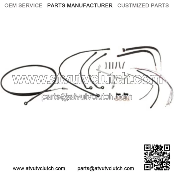 Burly 16" Black Vinyl Handlebar Extension Wiring Kit Touring Harley 17-20 (For: Harley-Davidson)