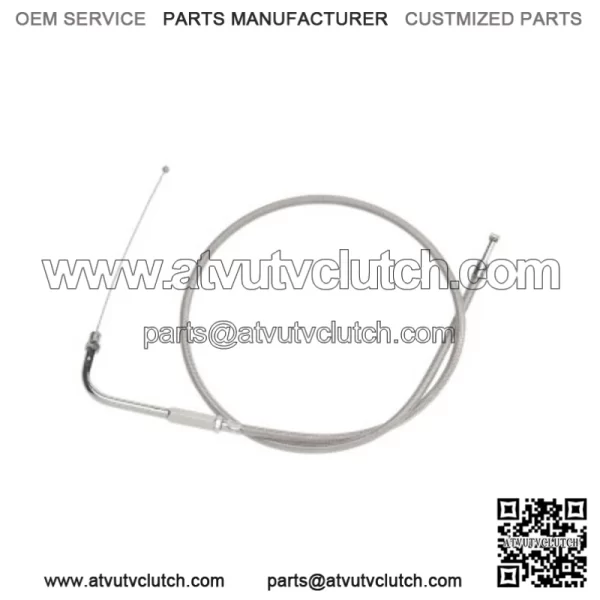 Braided Stainless Throttle Cable 30" Stock OEM 56884-07 Harley Sportster XL 07+ (For: Harley-Davidson)