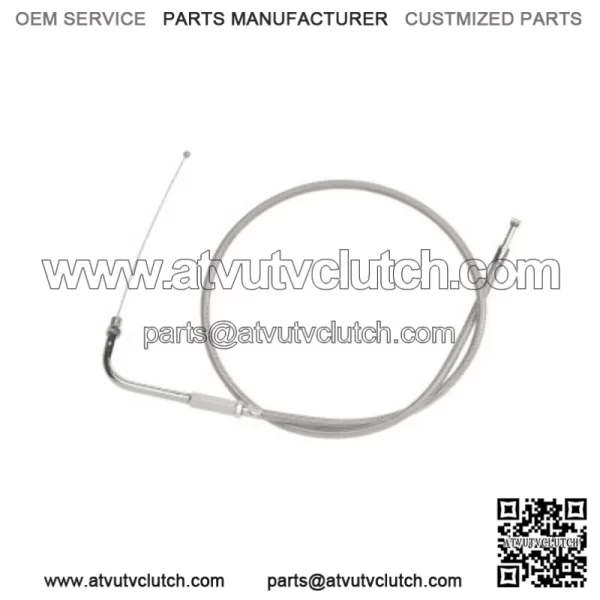 Braided Stainless Idle Cable 31 3/4 Stock OE Length 56355-96 Harley Softail Dyna (For: Harley-Davidson)