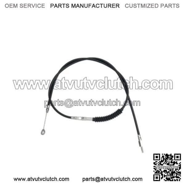 H.E. 66 11/16" Black Vinyl 4+ Extended Length Clutch Cable Harley Touring 08-16 (For: Harley-Davidson)